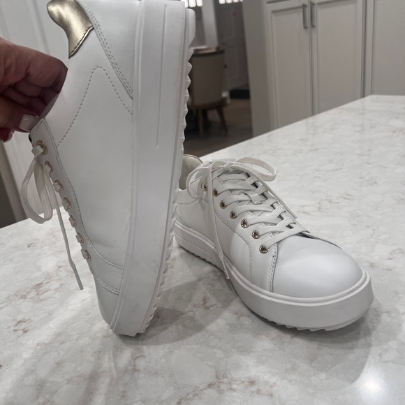 MICHAEL Michael Kors White and Gold Sneakers - Picture 6 of 11